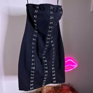 Forever 21 black strapless dress size M